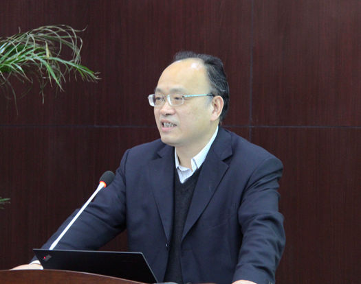 无锡商业职业技术学院党委书记戴庆华作汇报无锡城市职业技术学院党委